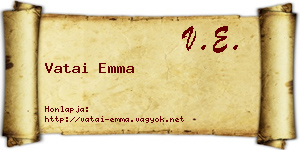 Vatai Emma névjegykártya